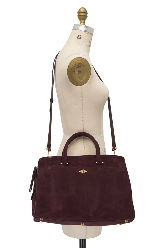 Métier Private Eye Burgundy Suede Handbag - view 5