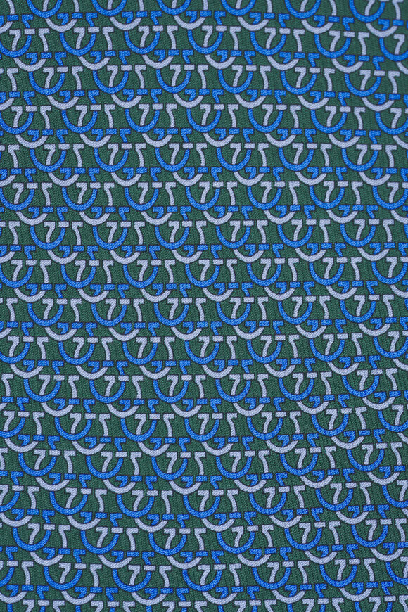 Ferragamo Green Gancini Print Silk Necktie - view 2