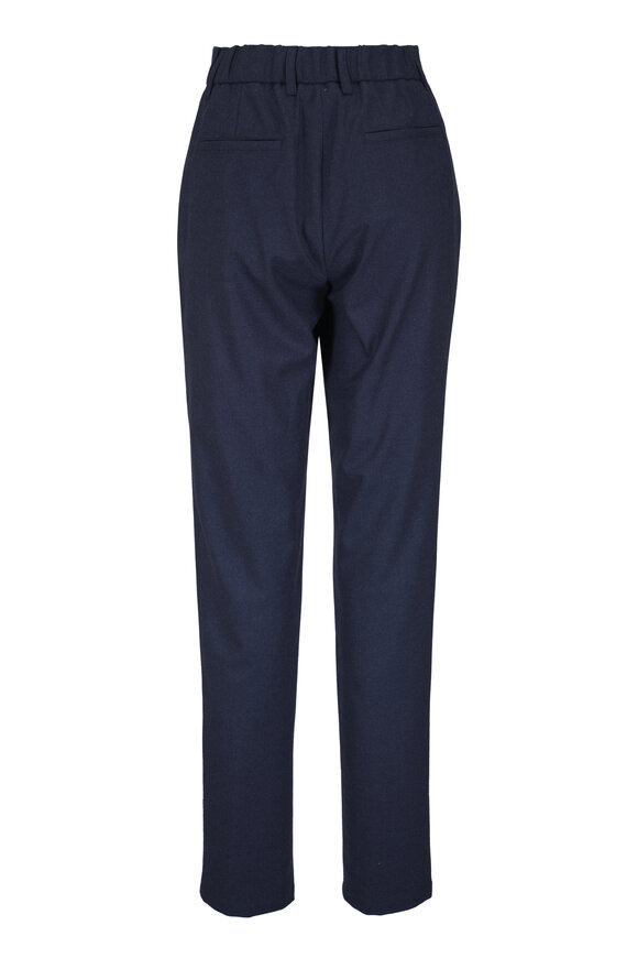 Marco Pescarolo Electra Navy Blue Stretch Cashmere Pant - view 4