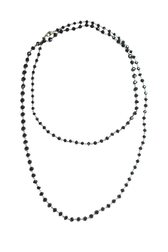 Etho Maria - 18K White Gold Black Diamond Beaded Necklace