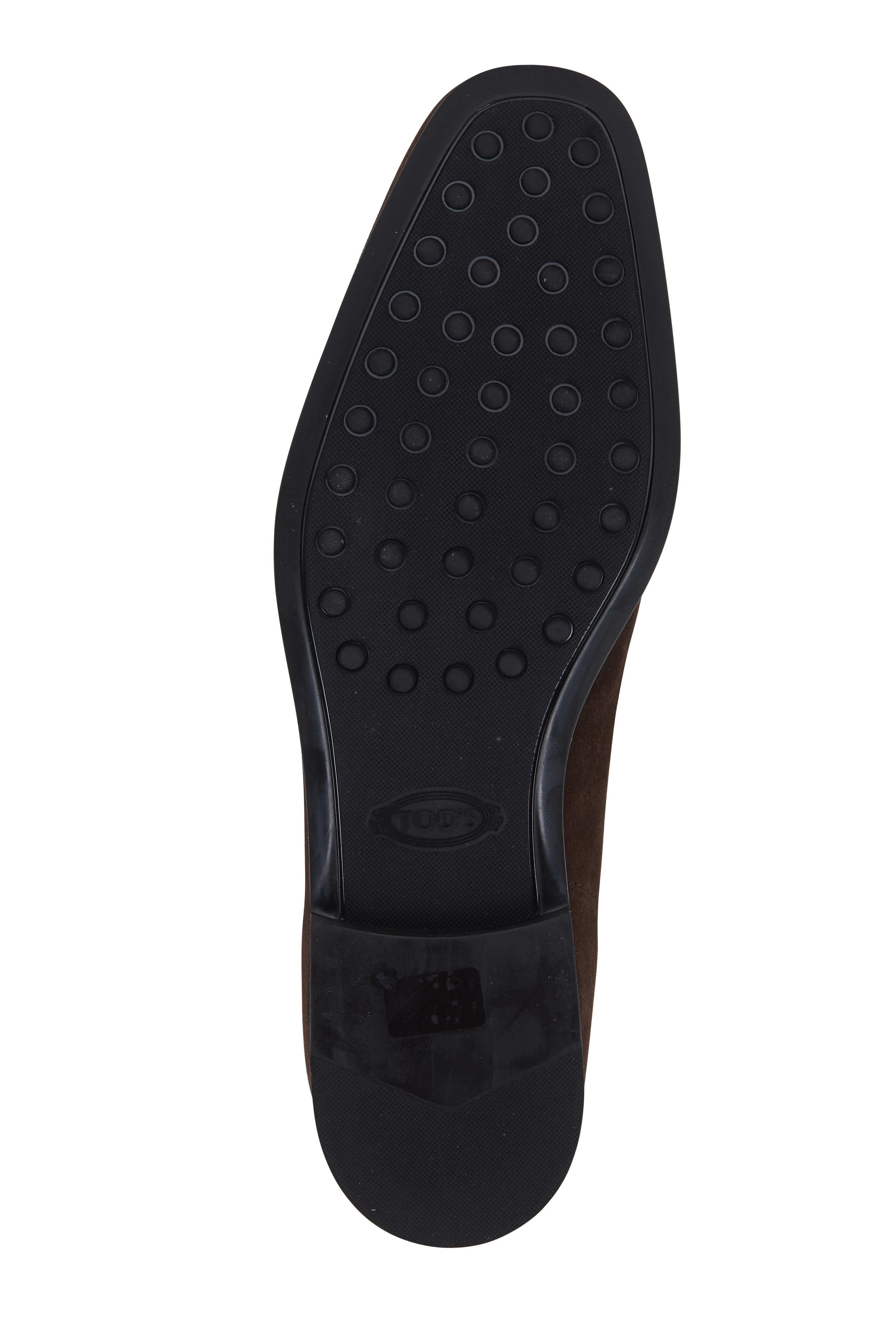 Tod's - Gomma Dark Brown Suede Penny Loafer