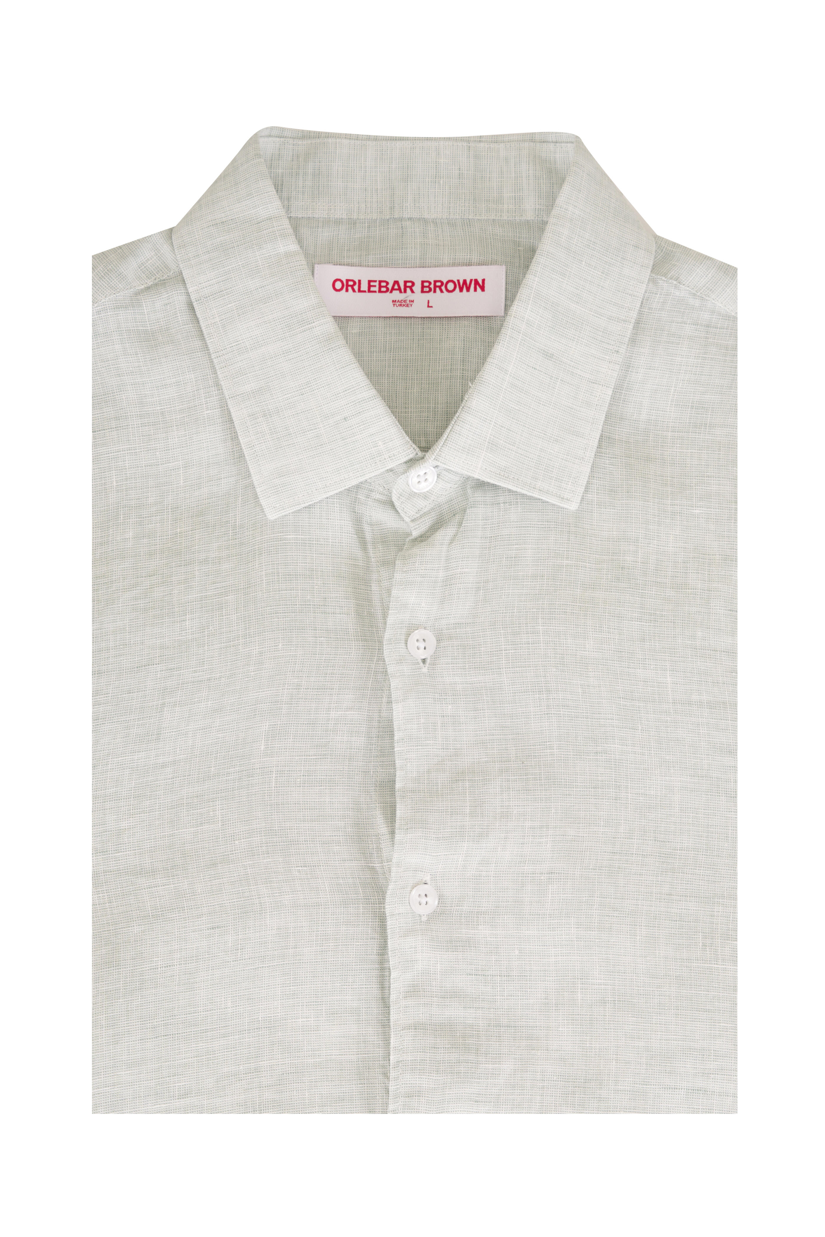 Orlebar Brown - Giles White Jade Linen Sport Shirt