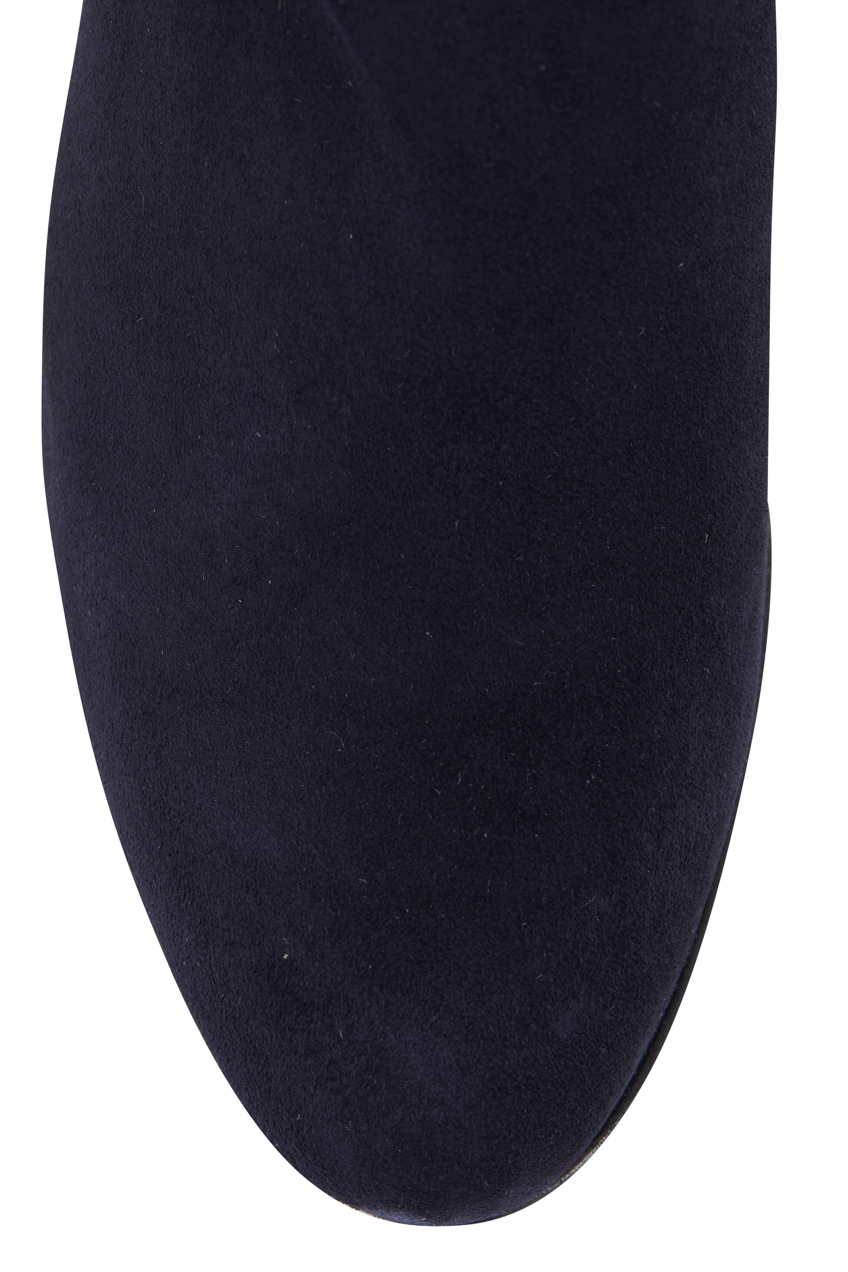 AGL - Navy Blue Suede Block Heel Ankle Boot, 50mm