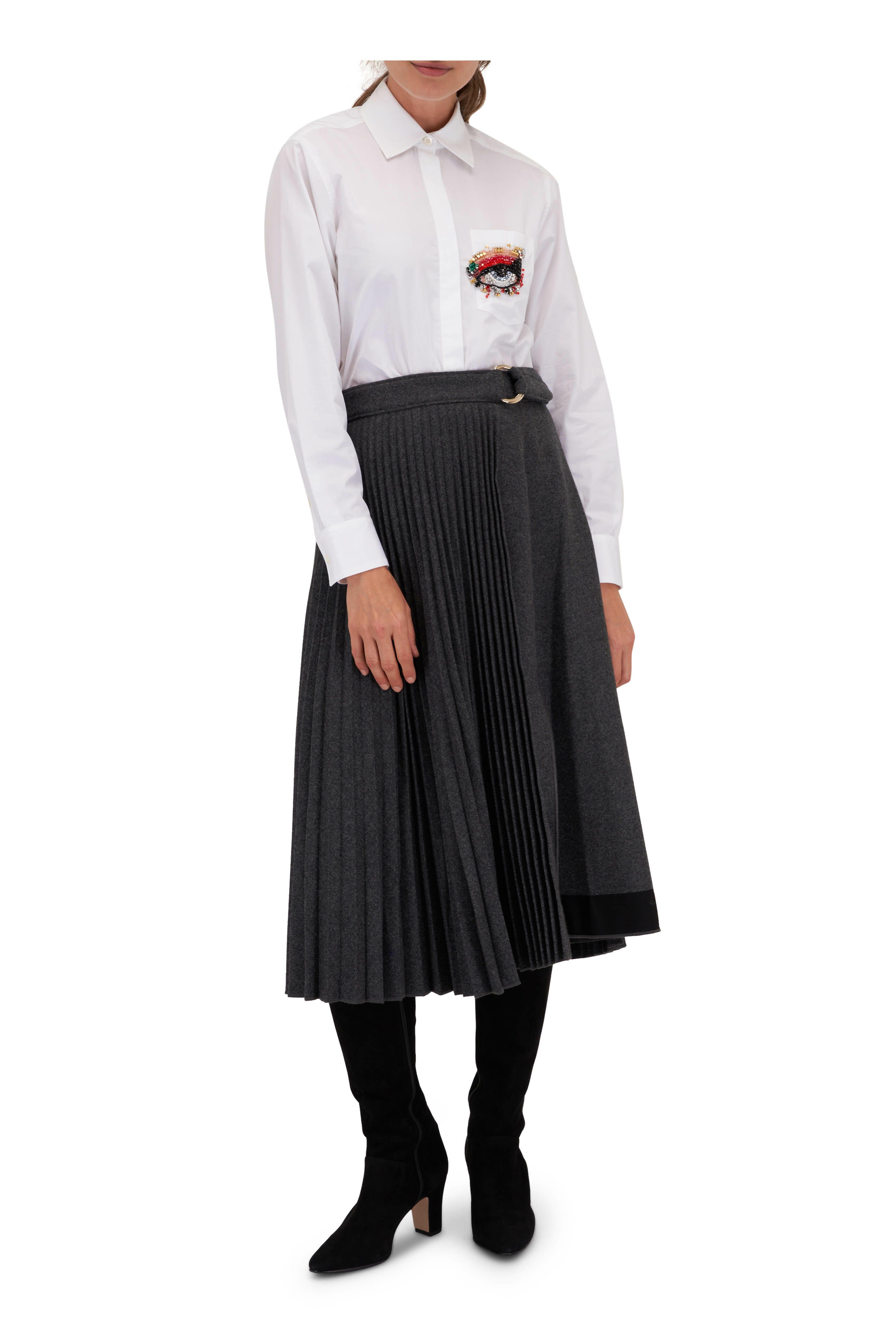 3.1 Phillip Lim - Eye Love NY White Button Down Shirt