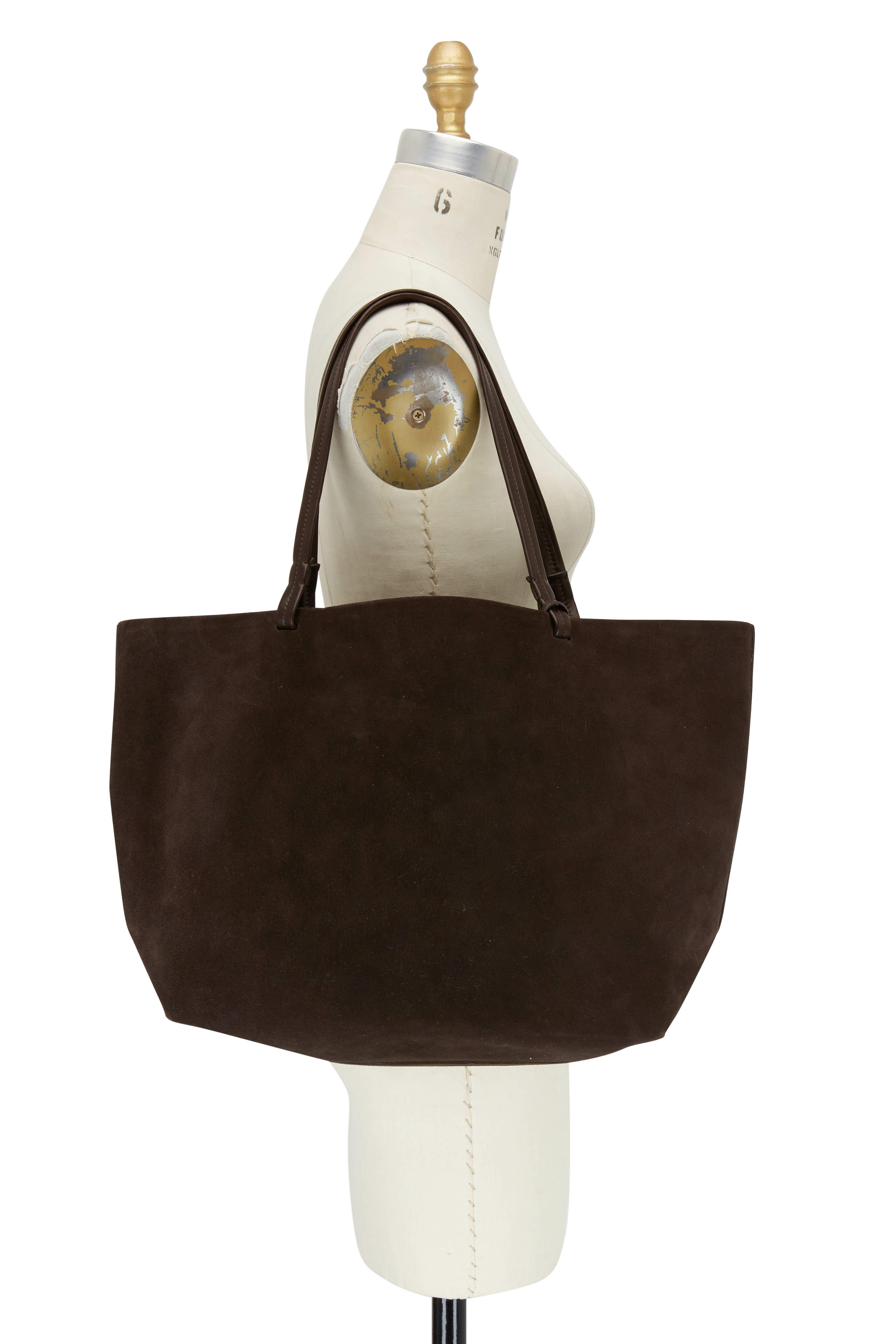 The Row - Park Lux Espresso Suede Tote | Mitchell Stores