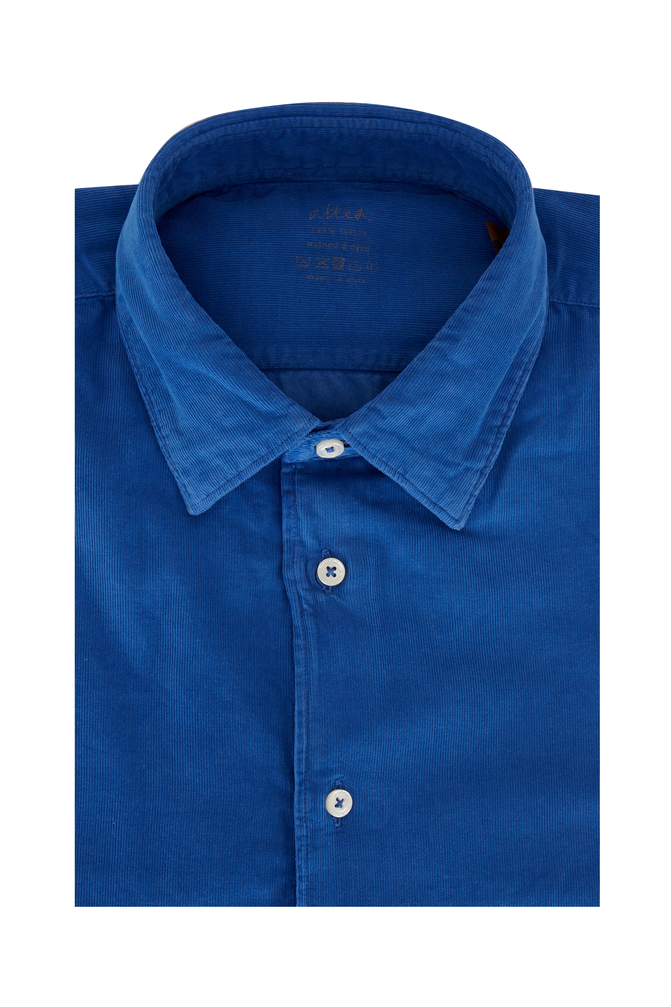 Altea - Indigo Corduroy Sport Shirt | Mitchell Stores