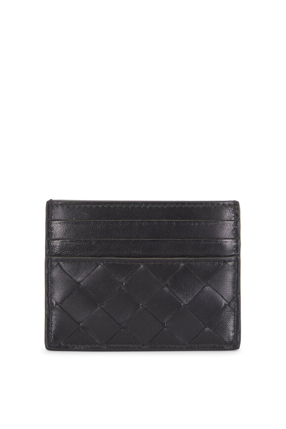 Bottega Veneta Black Intrecciato Card Case - view 1
