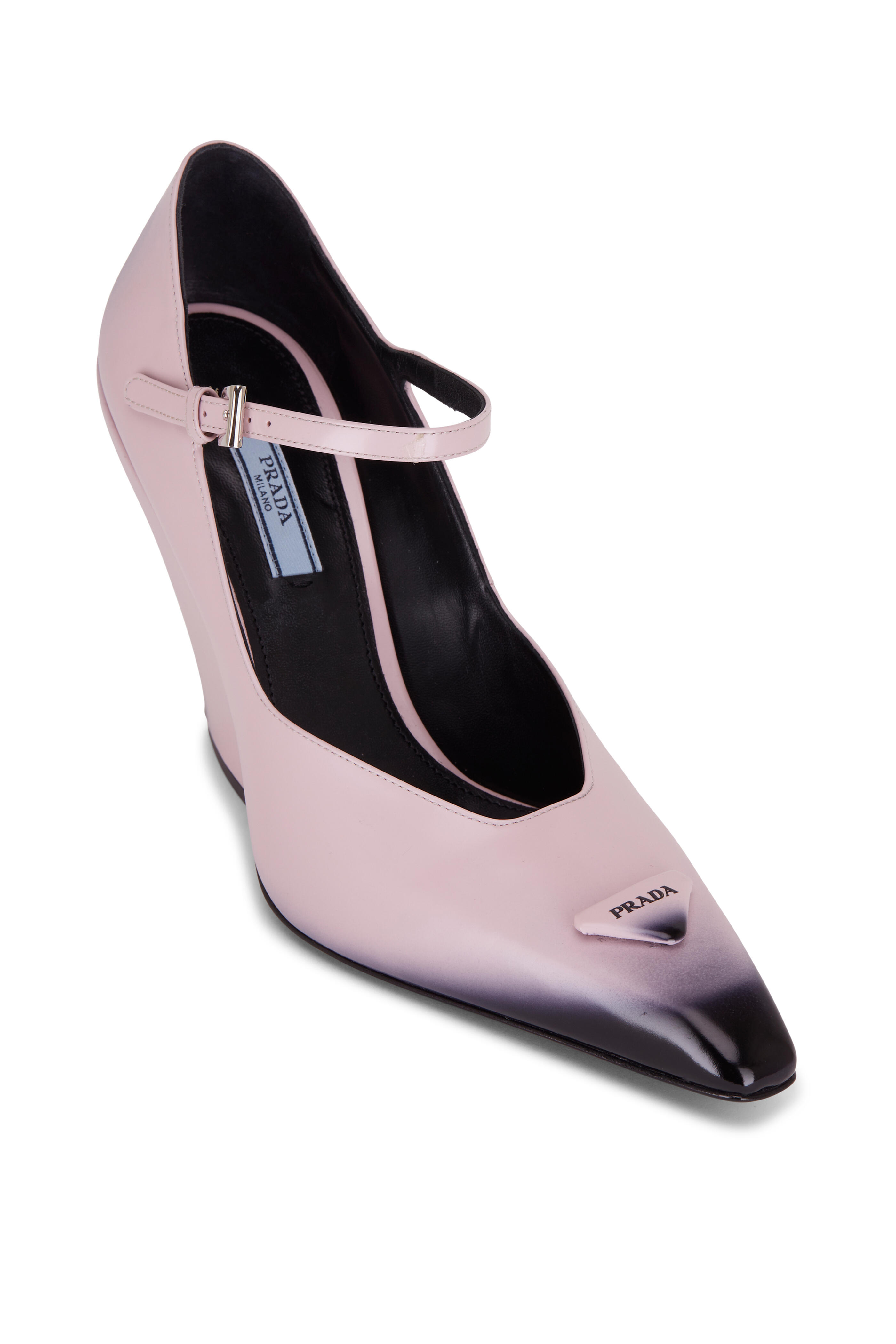 Prada - Alabaster Degrade Leather Pump, 95mm | Mitchell Stores