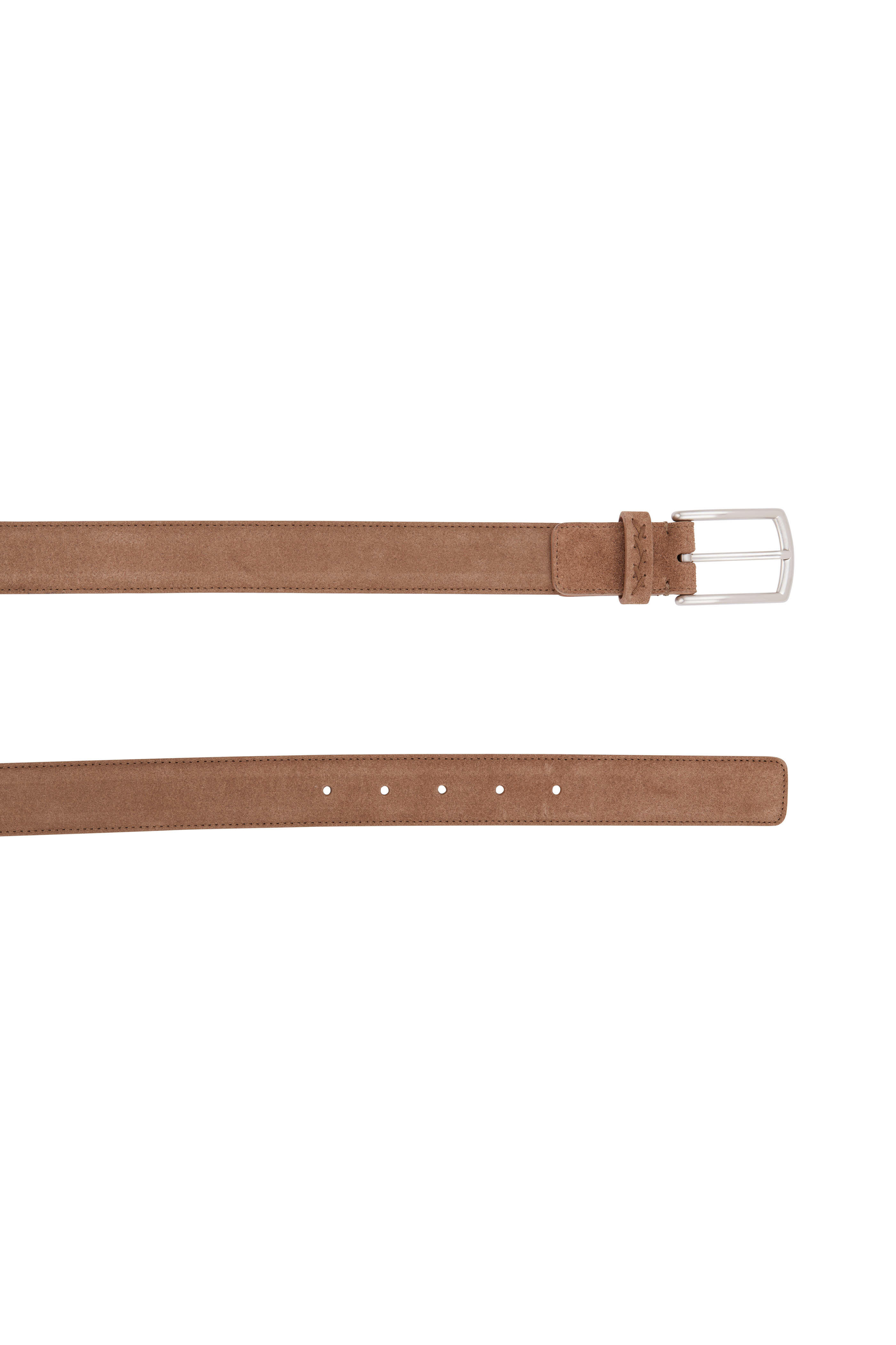 Zegna - Tan Suede Belt | Mitchell Stores