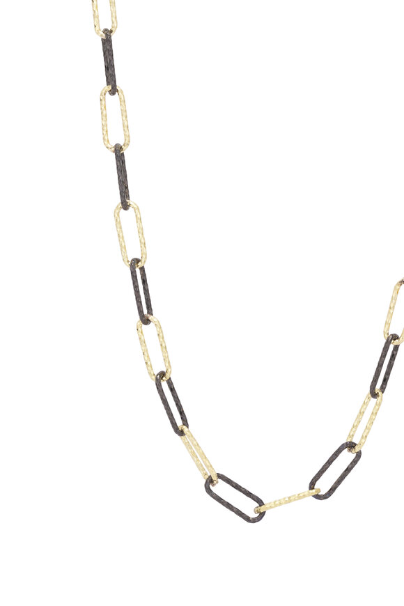 Cristina V. Mixed Metal Safety Pin Necklace - view 2