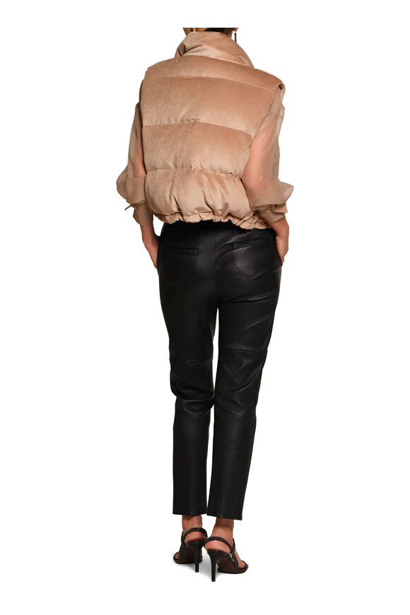 Akris - Clay Microstripe Drawstring Blouse