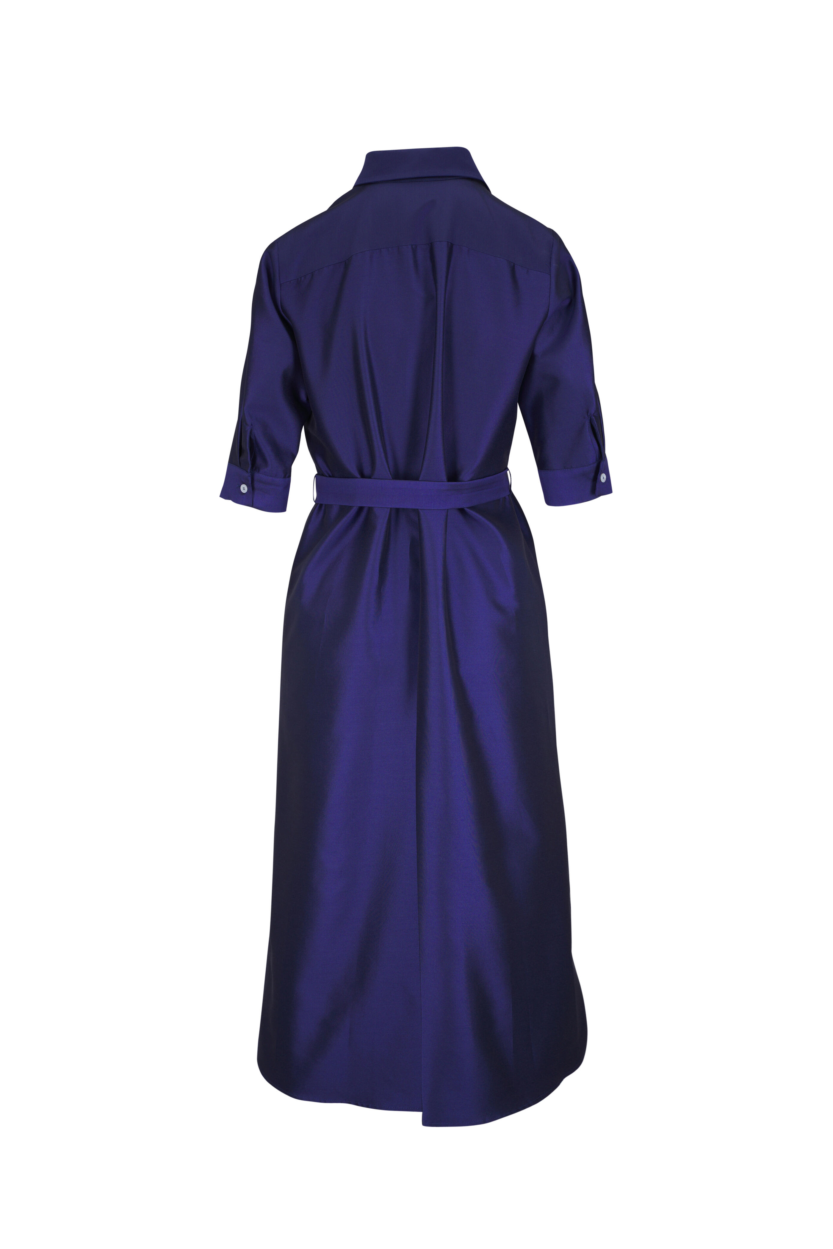 Kiton - Blue Cotton & Silk Midi Dress