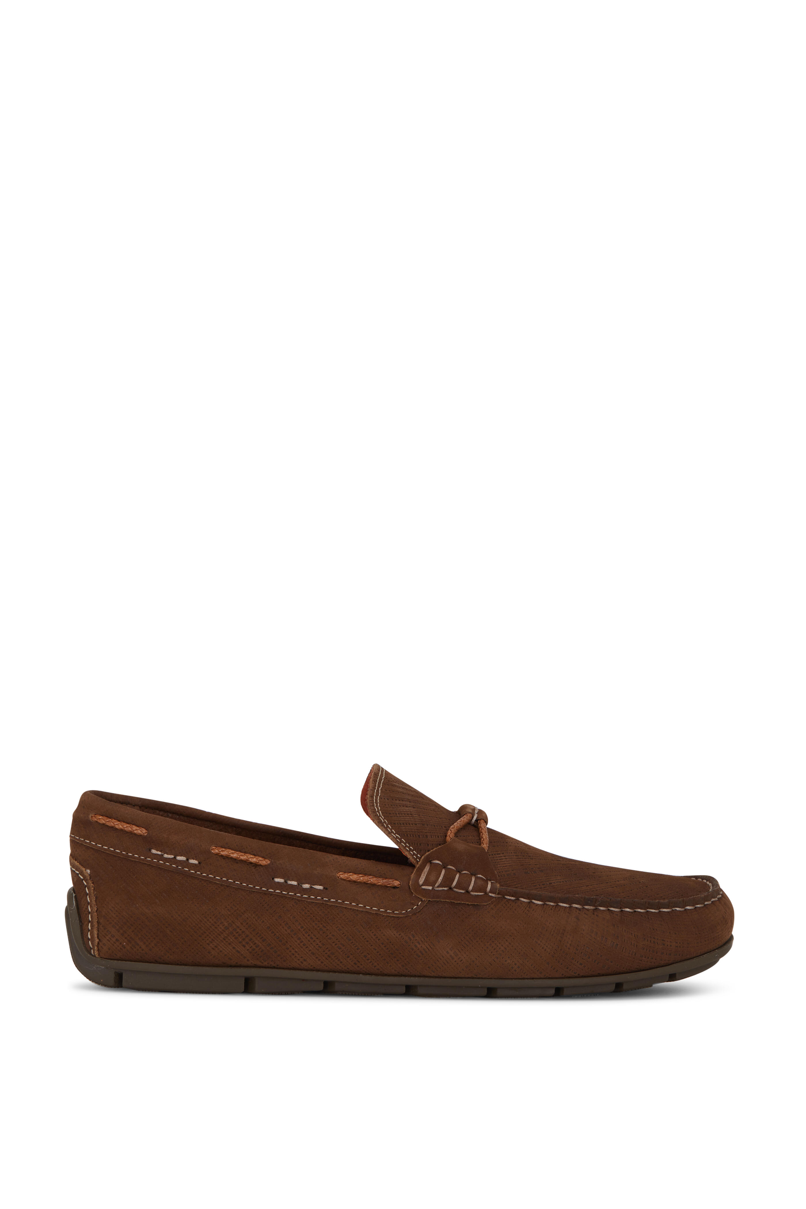Martin Dingman Penny Loafers 10.5M Brown Suede Moc Toe Slip On Made in Brazil martin dingman mens shoes products for sale | eBay main image 2