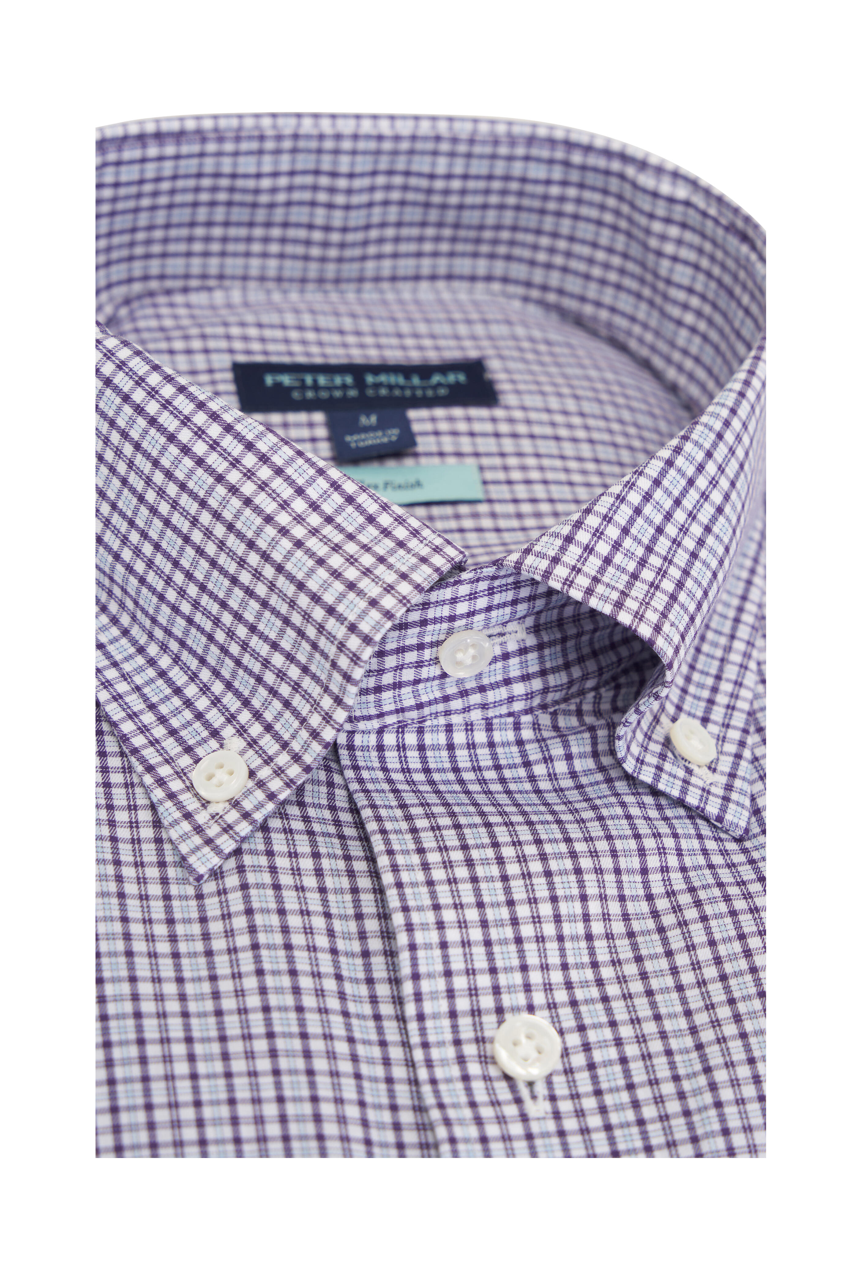 Peter Millar - Marco Purple Fig Plaid Cotton Sport Shirt