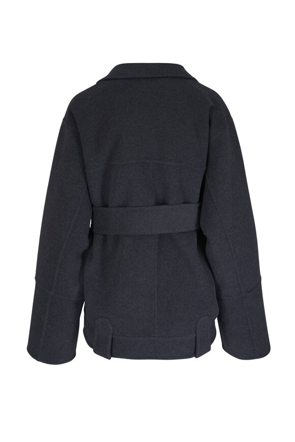 Khaite Alder Charcoal Gray Double Face Wool Jacket - view 5