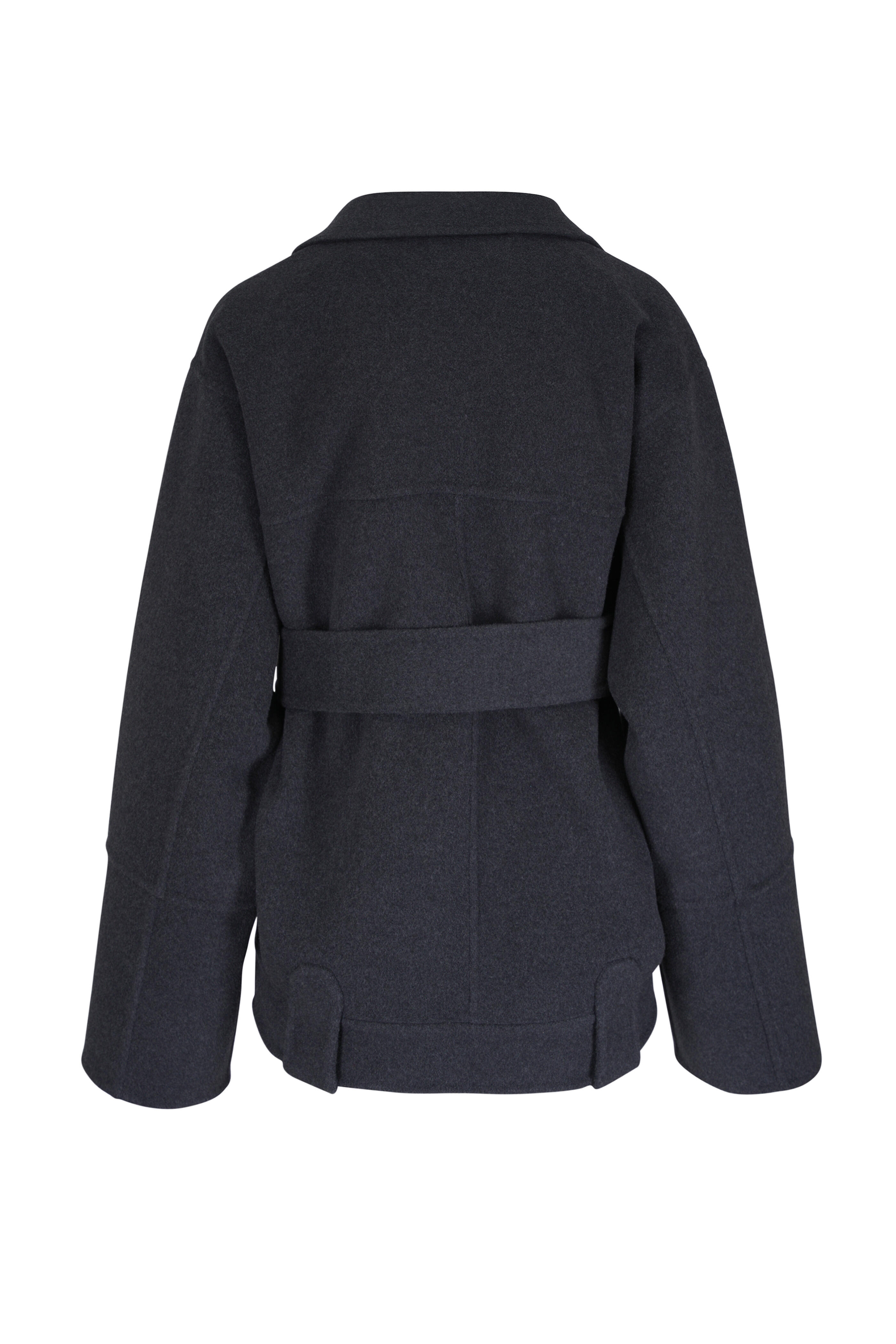 Khaite - Alder Charcoal Gray Double Face Wool Jacket - view 2