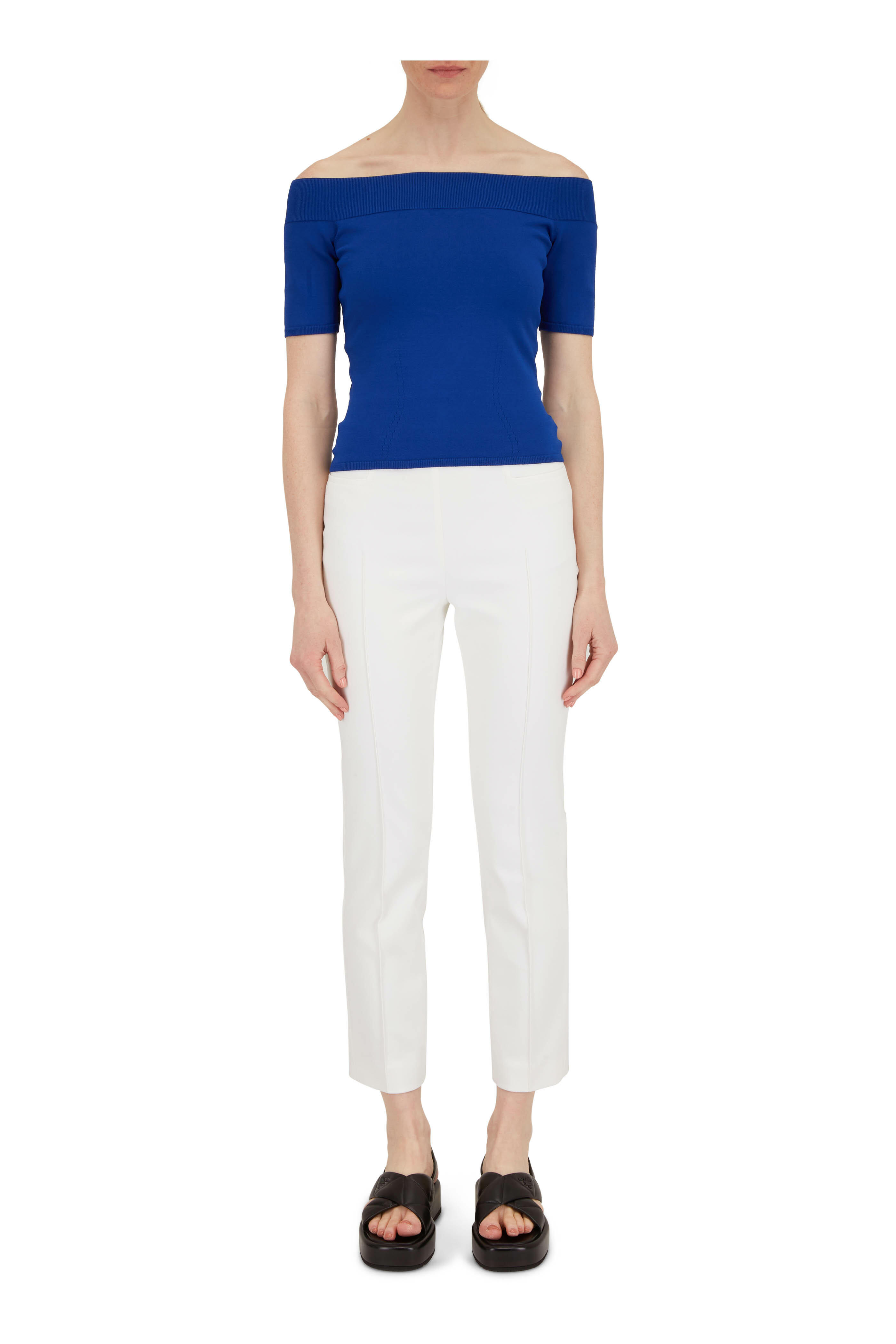 McQueen - Electric Blue Off-The-Shoulder Top - view 2