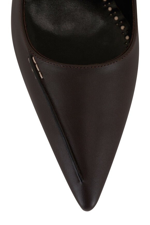 Manolo Blahnik - Homeraso Dark Brown Leather Pump, 50mm