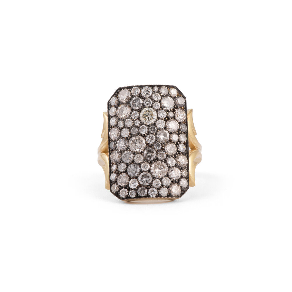 Sylva & Cie - 18k White Gold Ten Table Ring | Mitchell Stores