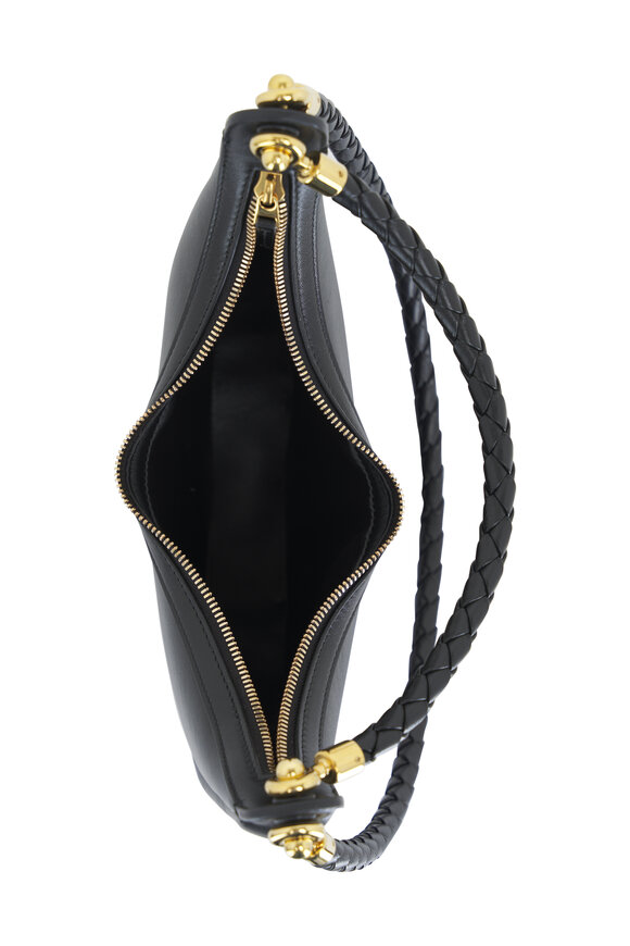 Bottega Veneta - Hula Hoop Black Leather Shoulder Bag