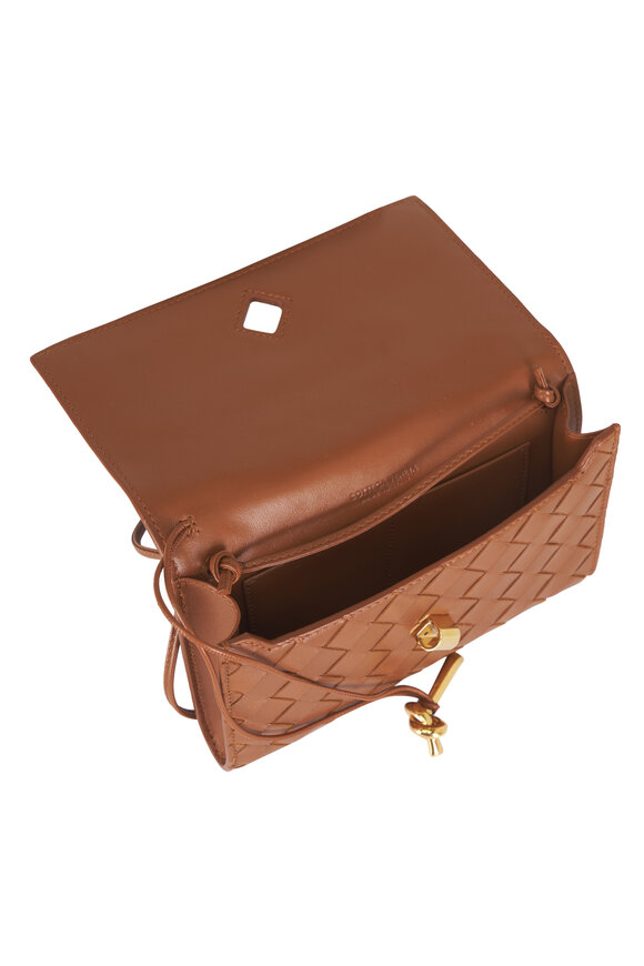 Bottega Veneta Andiamo Tannin Woven Leather Crossbody Pouch - view 5