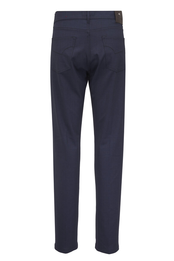 Marco Pescarolo Blue Stretch Wool Five Pocket Pant - view 3