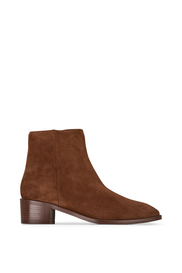 Aquatalia - Reeta Brown Suede Ankle Boot, 40mm