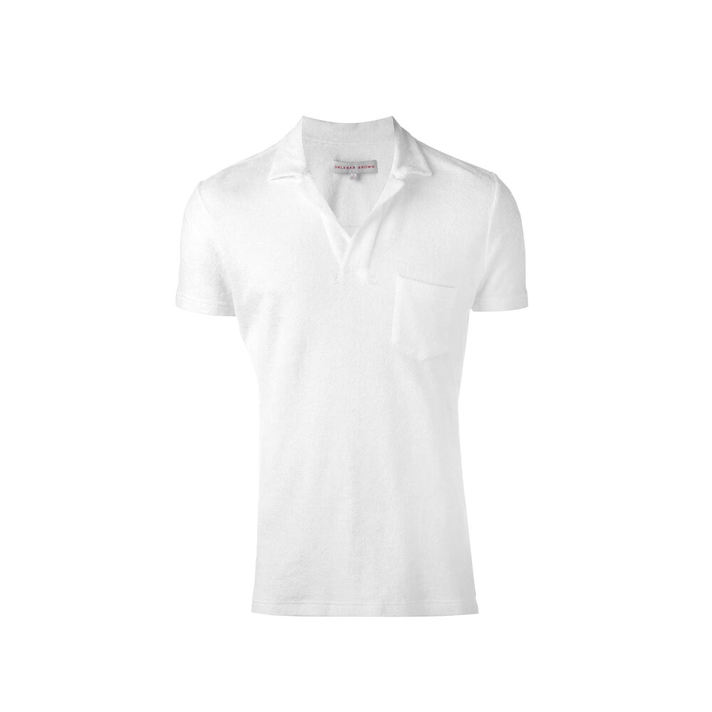 Orlebar Brown - White Terry Polo | Mitchell Stores
