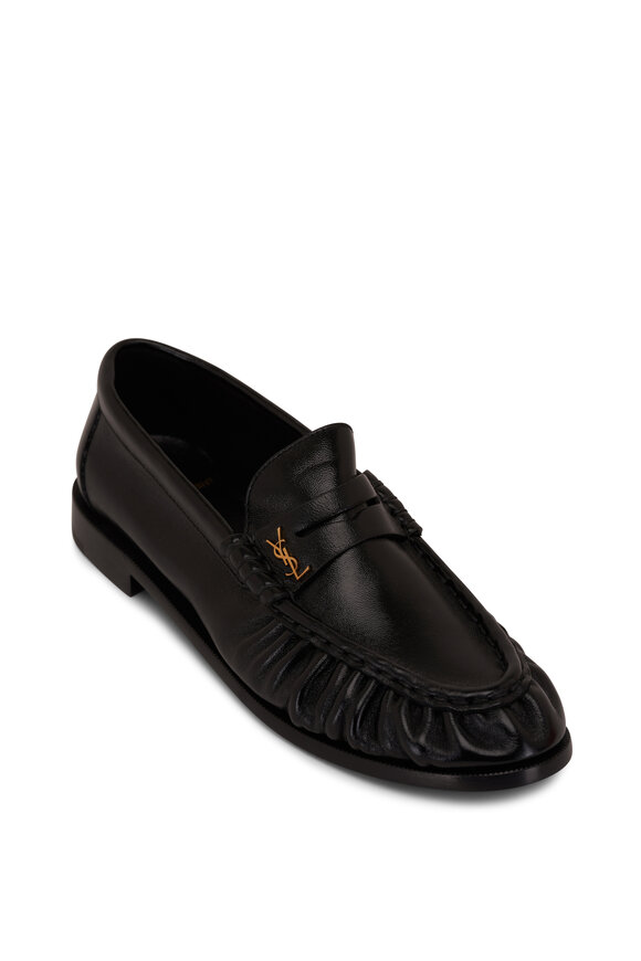 Brioni crinkled leather derby shoes - Black