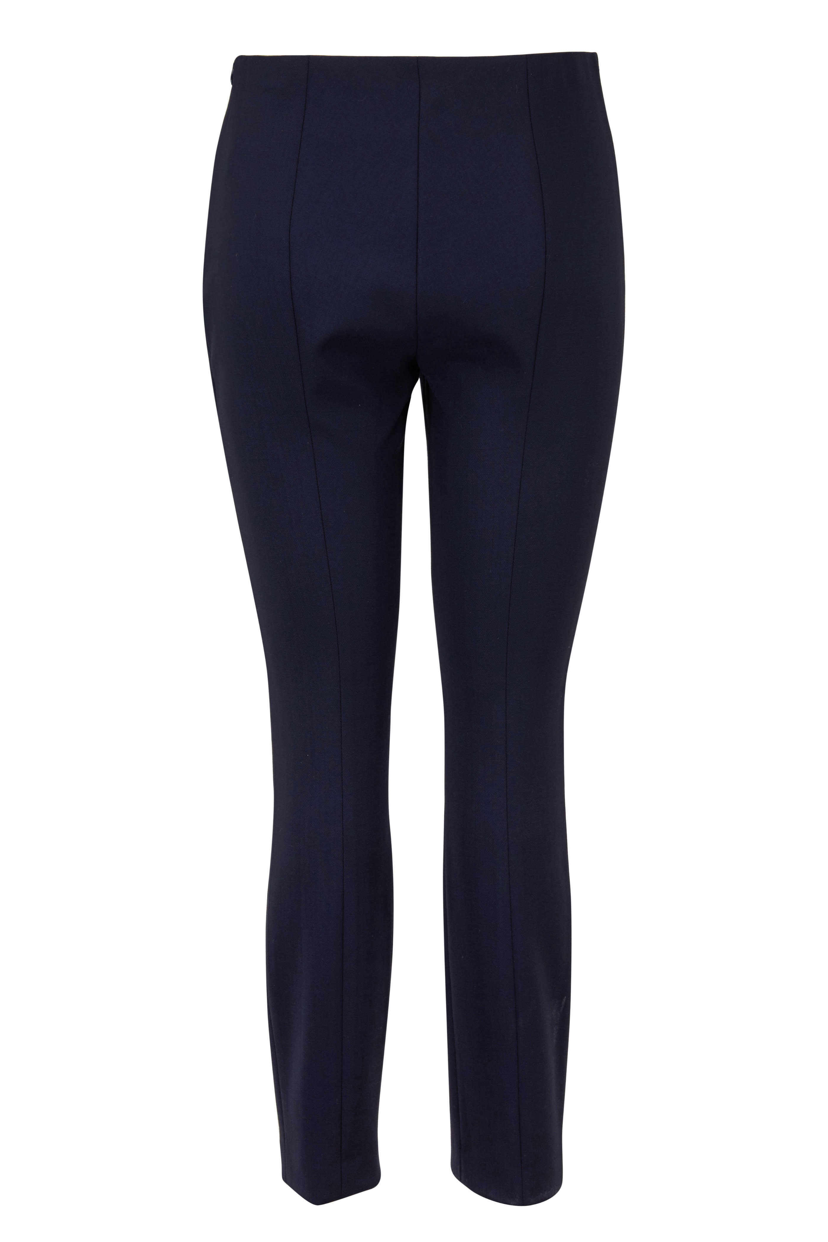 The Row - Kosso Dark Navy Stretch Wool Legging