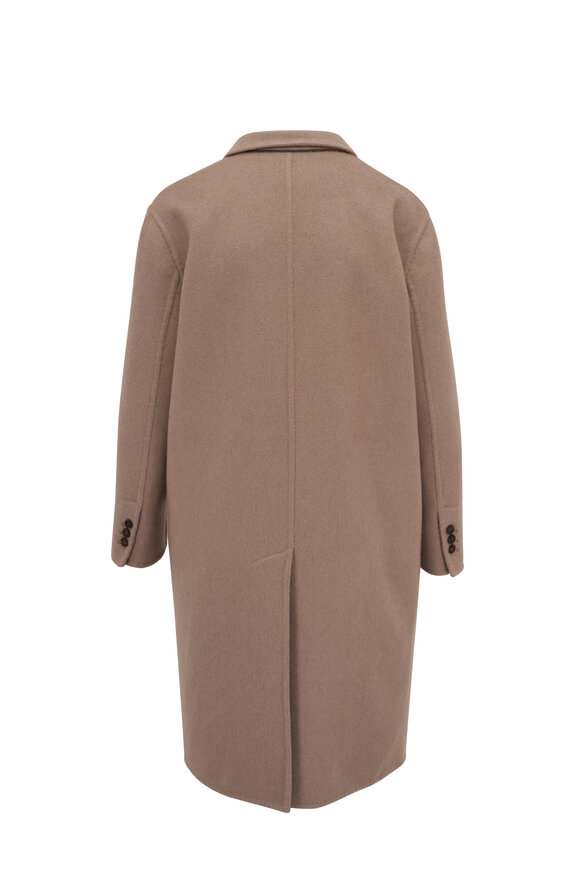 Brunello Cucinelli - Beige Cashmere Double-Breasted Overcoat