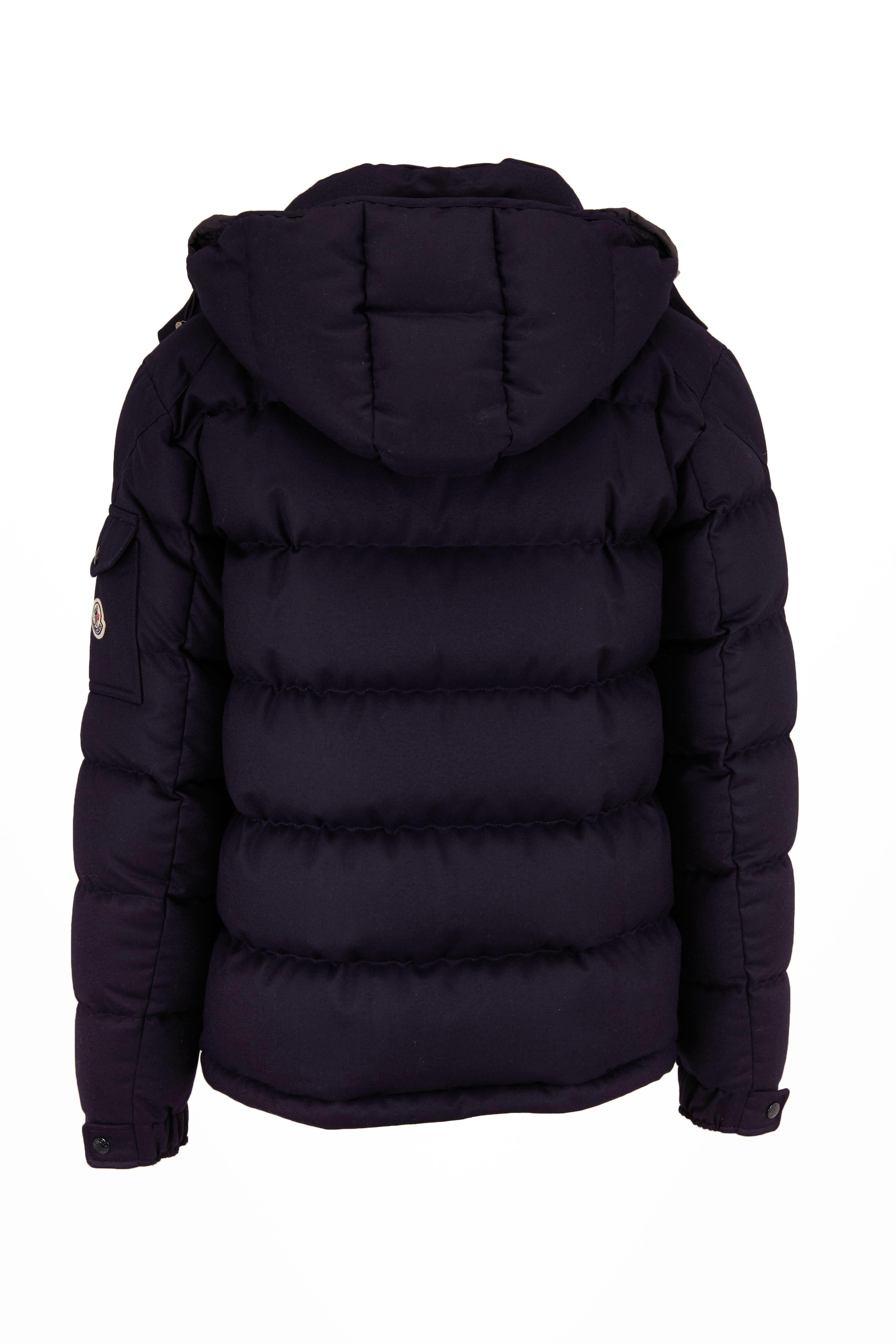 Moncler - Montgenevre Navy Wool Puffer Jacket