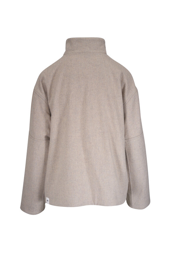 Miu Miu - Cocoa Checkered Teddy Jacket | Mitchell Stores