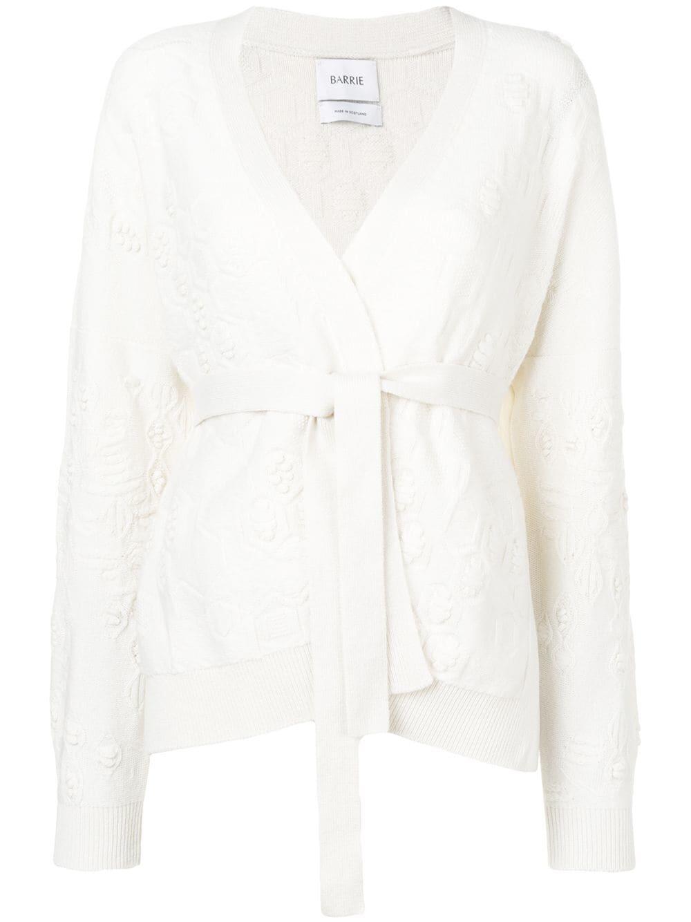 Barrie - Cream Cashmere Textured Cardigan