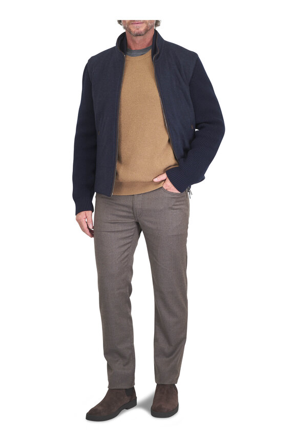 Maurizio Baldassari Brown Wool Five Pocket Pant - view 5