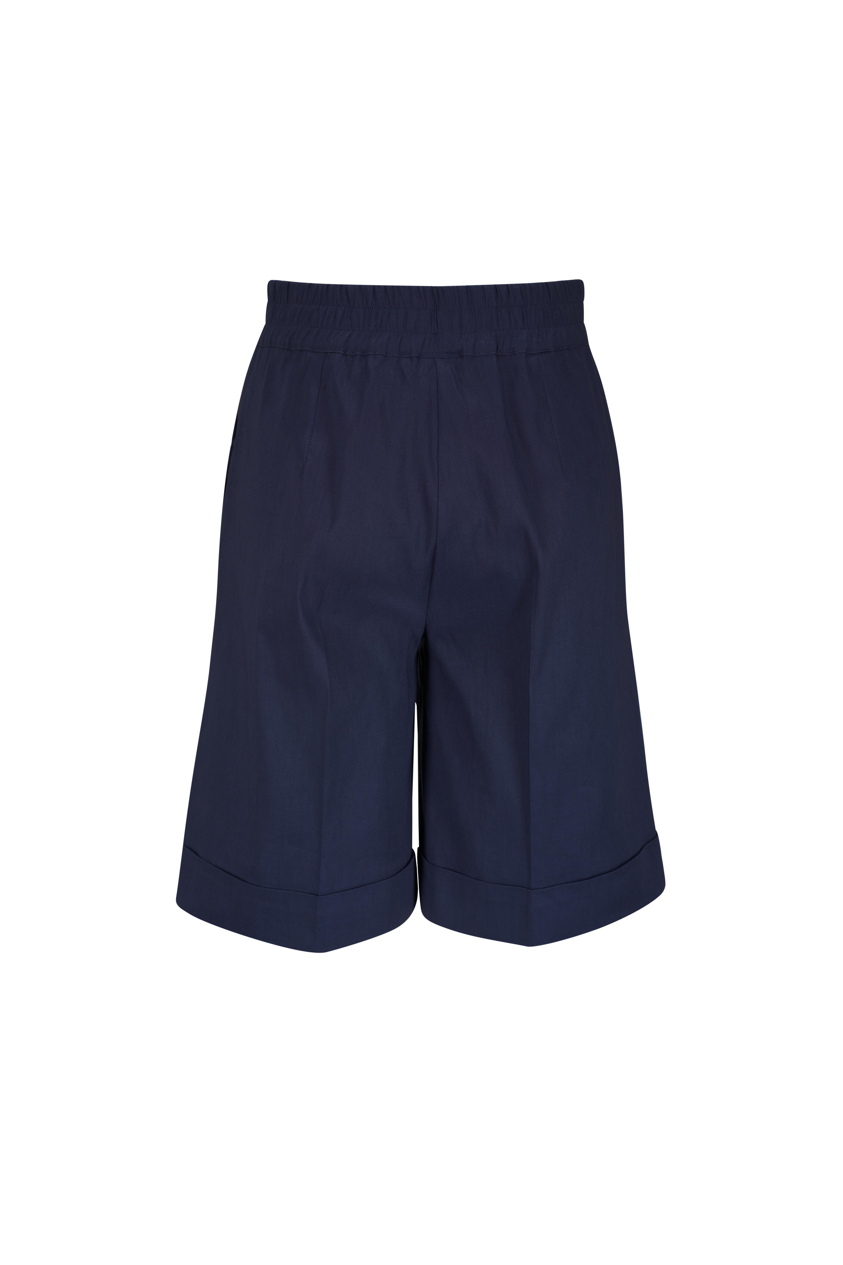 D.Exterior - Navy Blue Bermuda Shorts