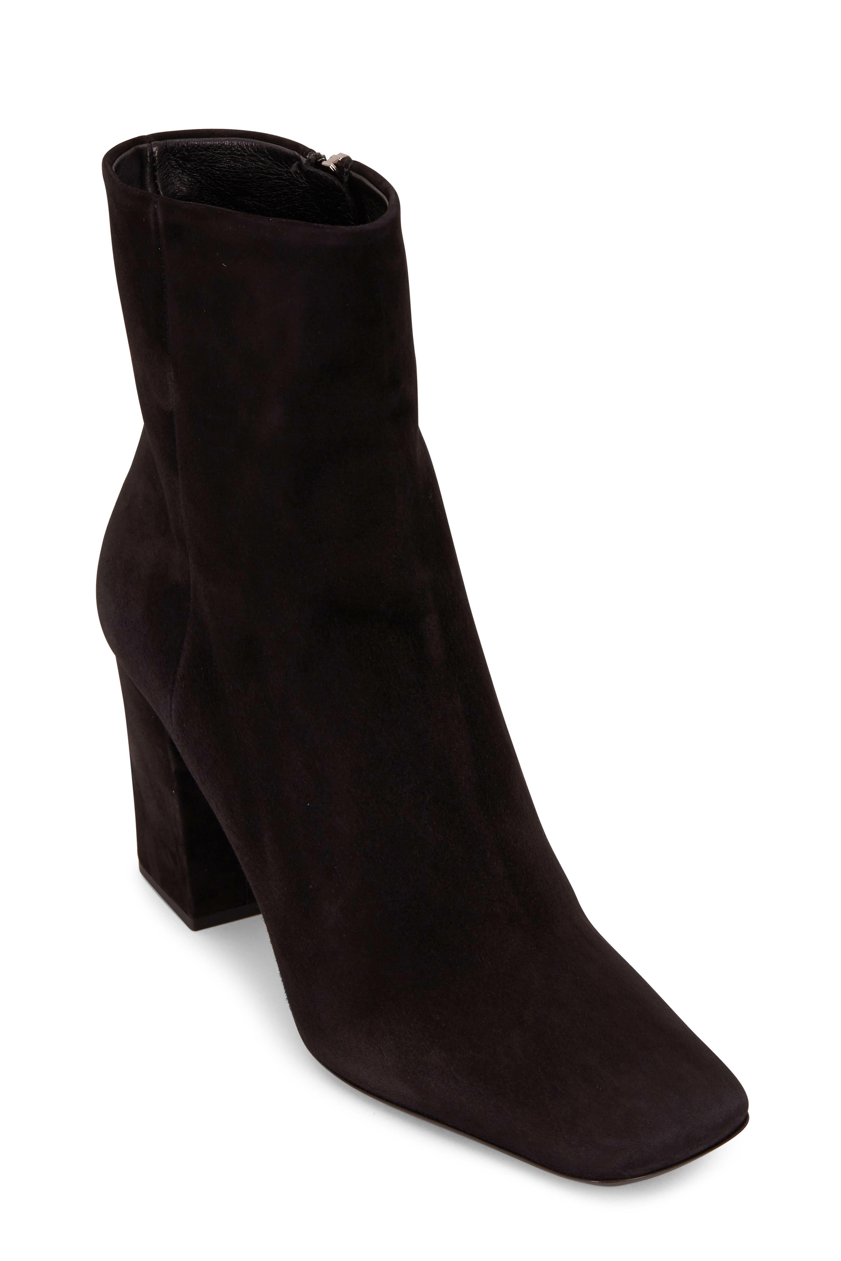 Prada - Black Suede Side Zip Boot, 85mm | Mitchell Stores