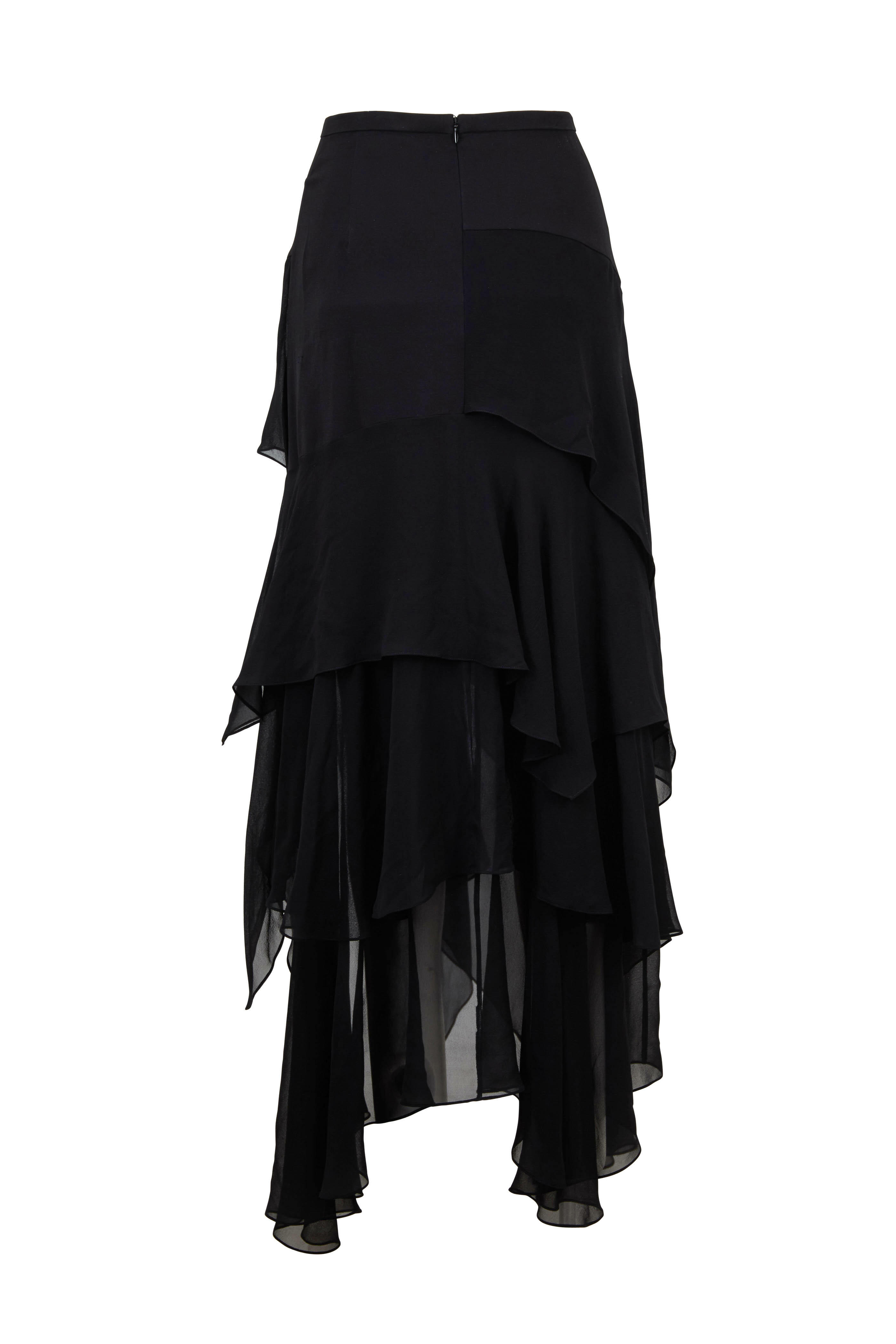 Michael Kors Collection - Black Silk Chiffon Skirt