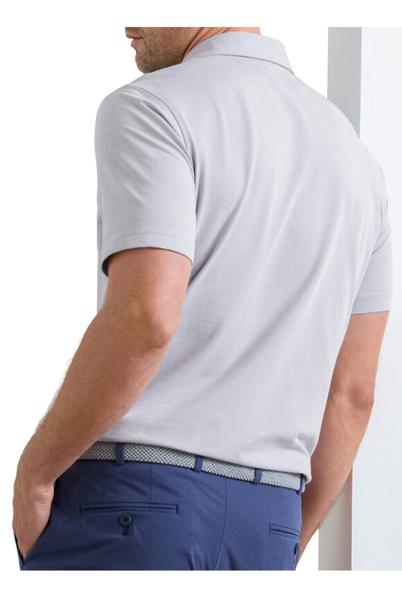 Peter Millar Albatross Gale Gray Piqué Polo - view 3