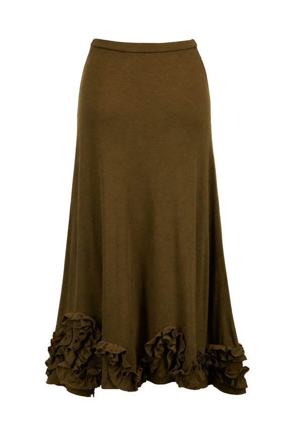 Ulla Johnson Heloise Loden Jersey Midi Skirt - view 2