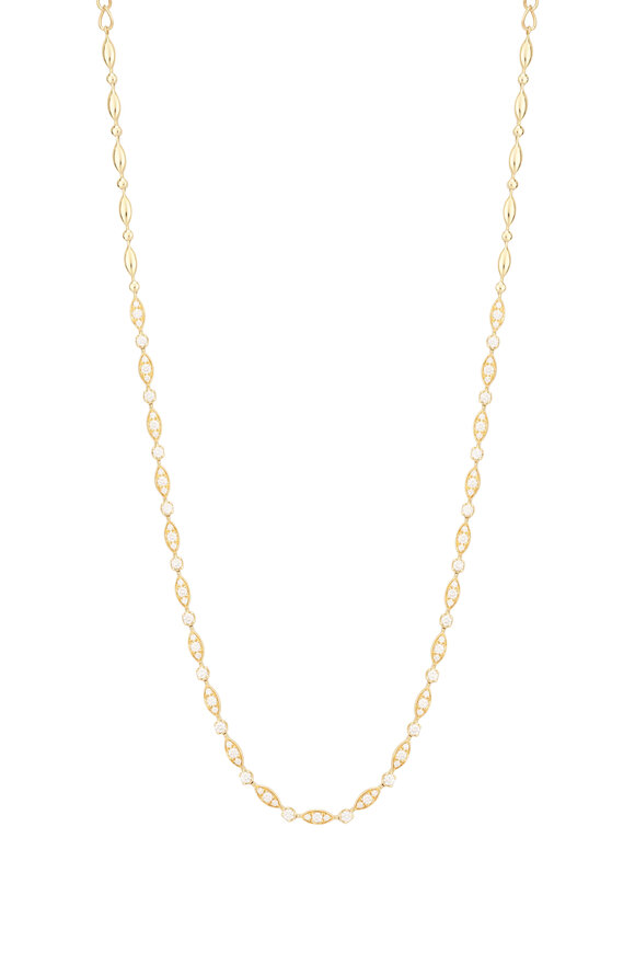 Kwiat 18k Yellow Gold Marquise Diamond Element Necklace - view 1