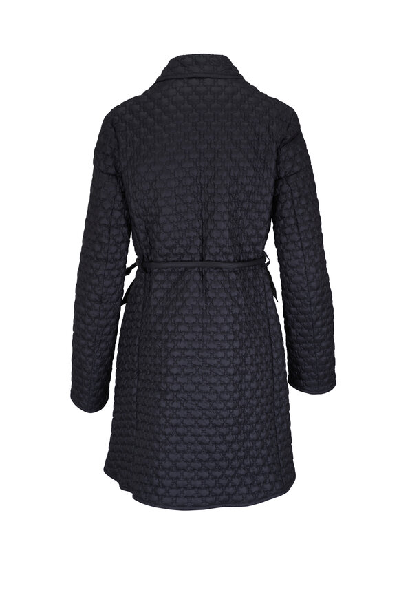 Moncler Raissac Quilted Black Long Quilted Coat - view 4