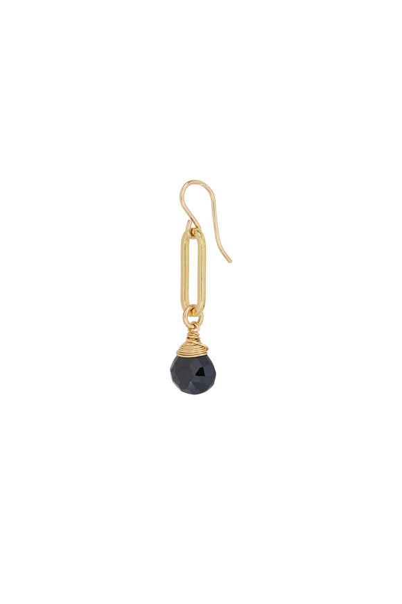 Cristina V. - Black Onyx Wire Wrapped Earrings