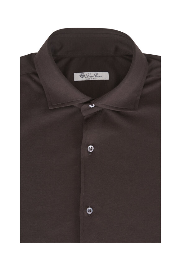 Loro Piana Andrew Almond Jersey Cotton Sport Shirt - view 1