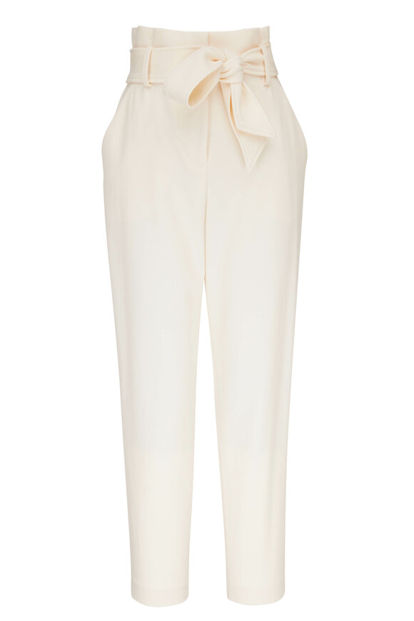 Veronica Beard - Setti Ecru Paper Bag Waist Pant