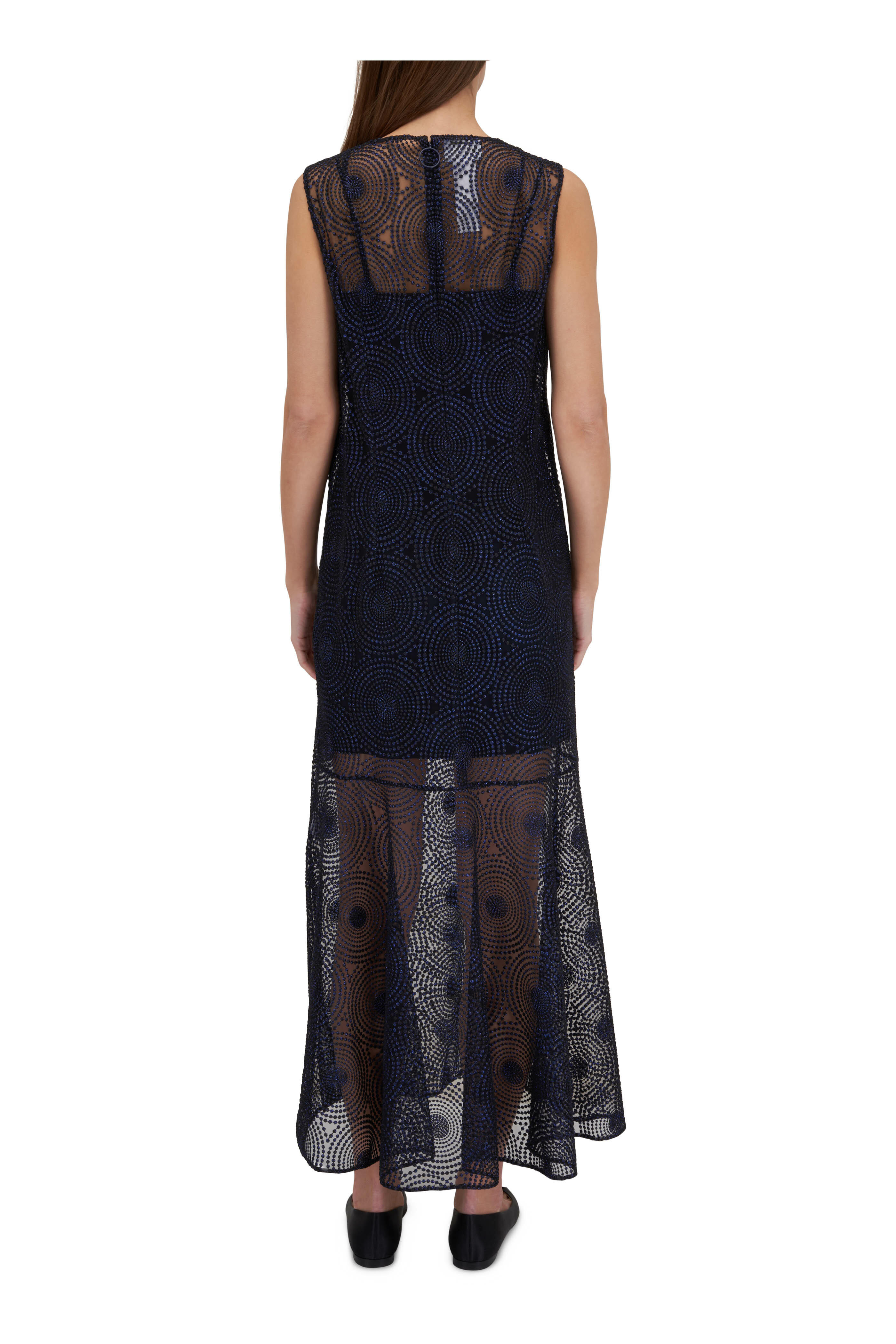 Akris Punto Lace Yoke Jersey Dress ( Size US 6-F 38-D36- IT42 )