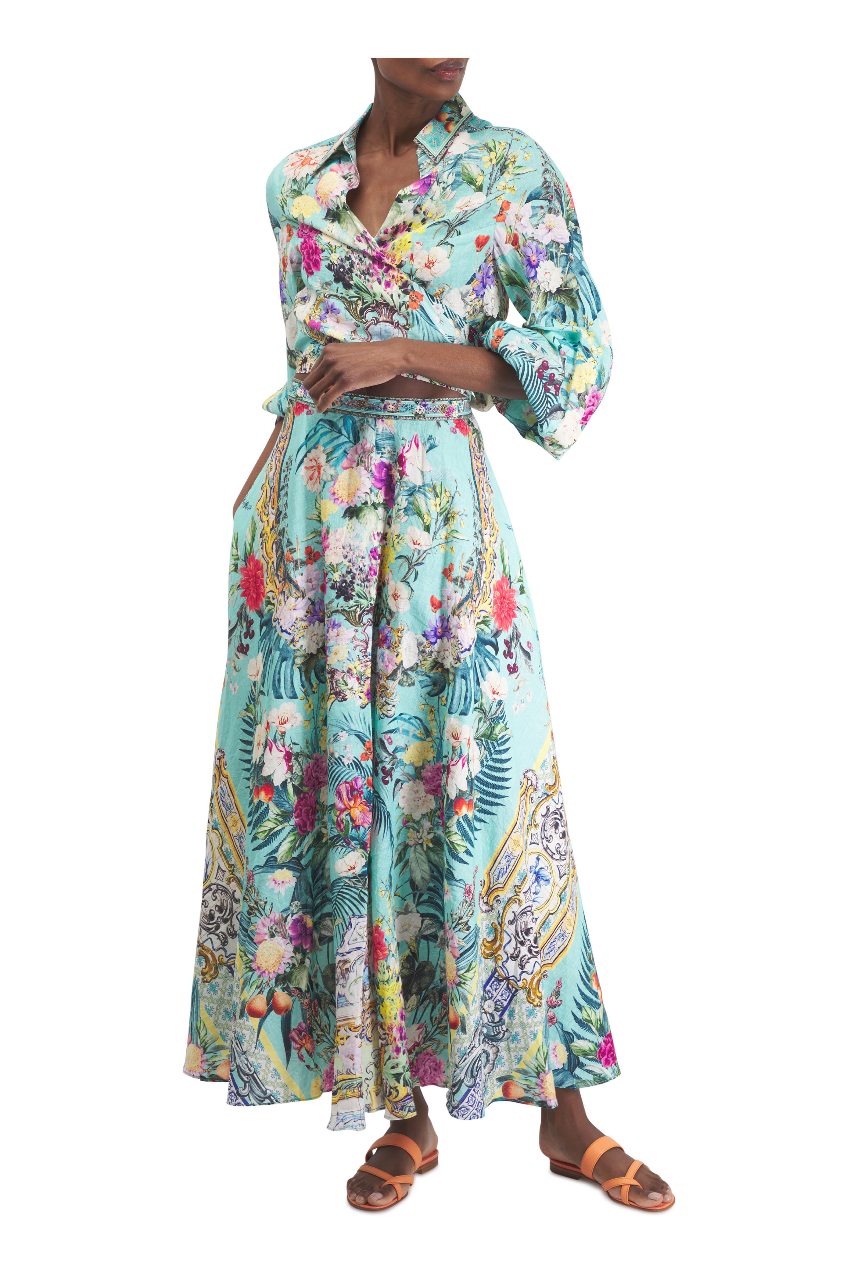 Camilla - Gardens Of Queluz Maxi Circle Skirt