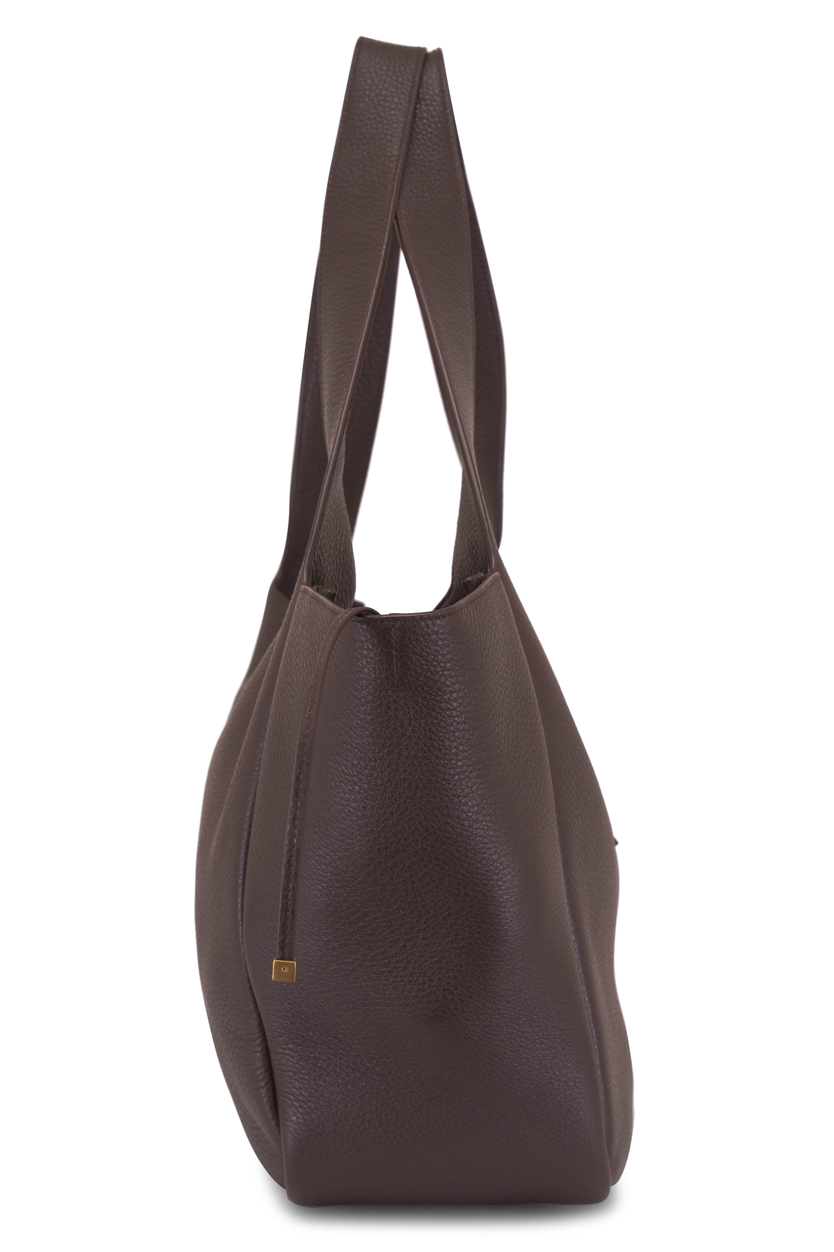 Saint Laurent - Large Le 5 À 7 Bea Marron Fonce Leather Tote