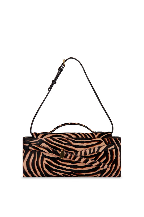 Veronica Beard Tan & Black Dash Clutch - view 1