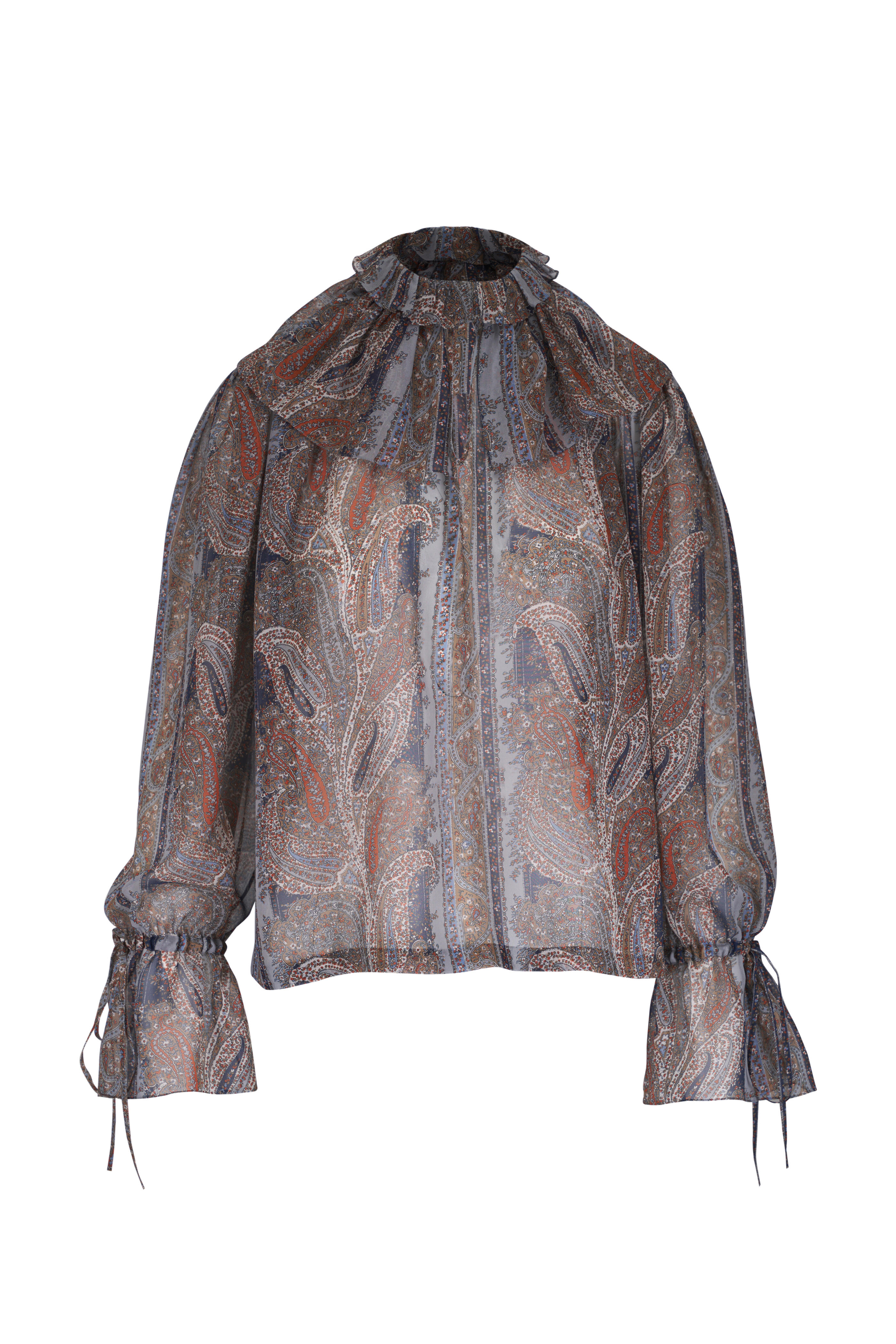 Saint Laurent - Multicolor Paisley Silk Georgette Blouse
